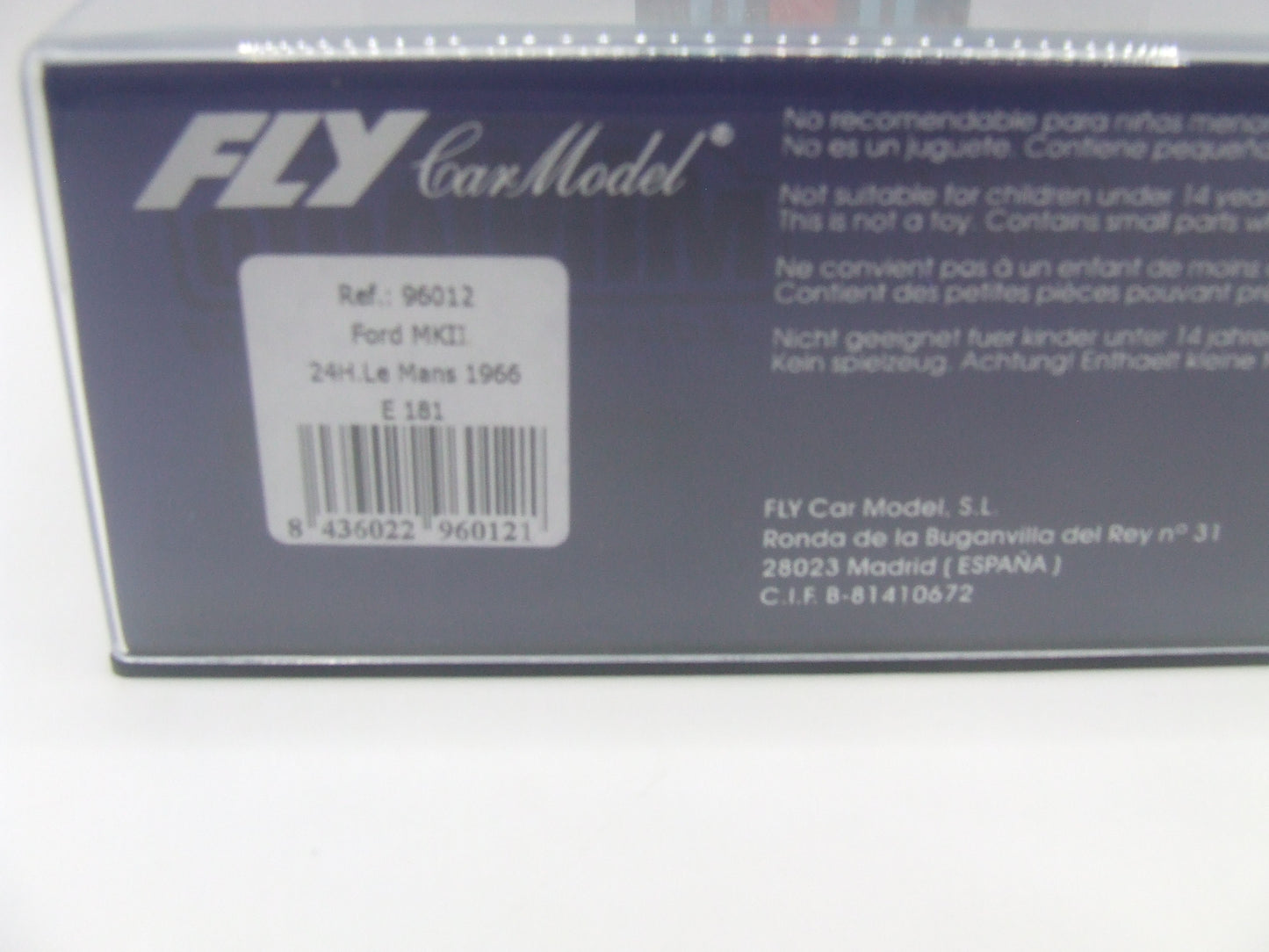 E181 Fly Ford GT40 MkII 24H Le Mans 1966, #7 Graham Hill Brian Muir 1:32 Slot Car