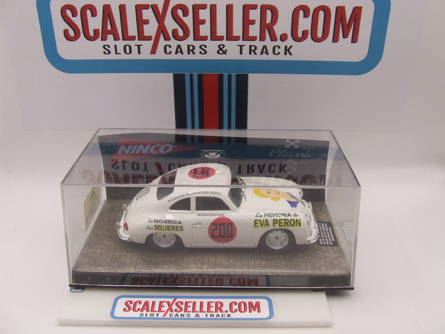 50198 Ninco Porsche 356 A Coupe "Evita" Eva Peron - Carrera Panamericana, #200 1:32 Slot Car