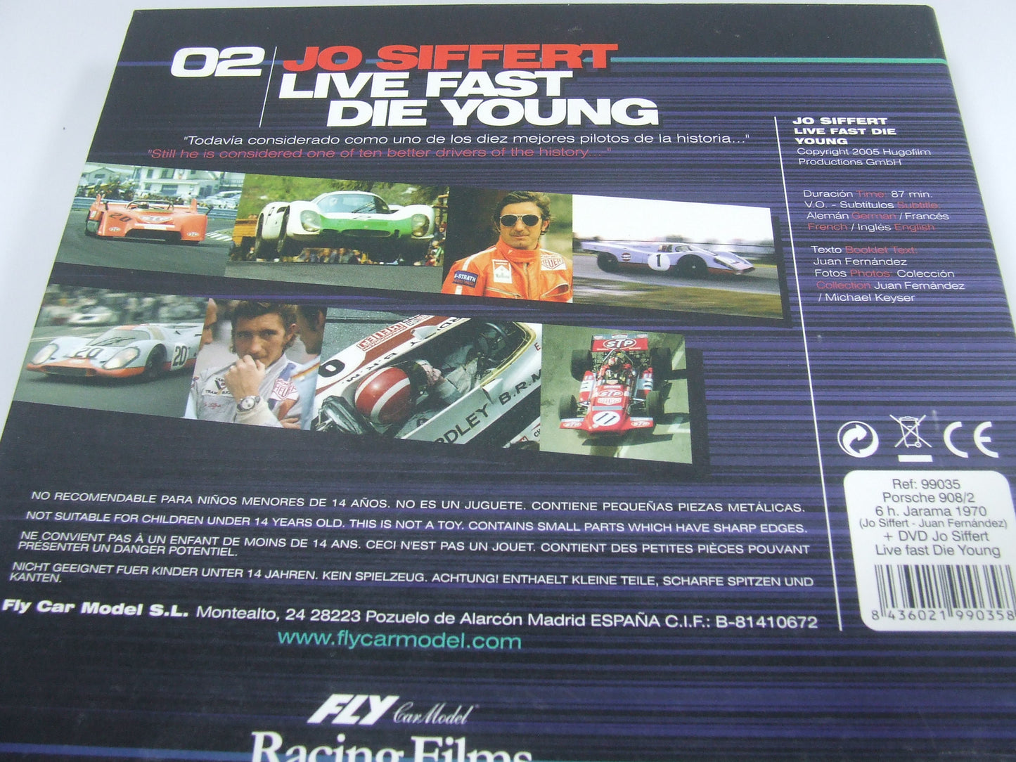 FLY Porsche 908/2 Jo Siffert 6h Jarama Special Edition 1/32 Slot Car 99035 Live fast die young.