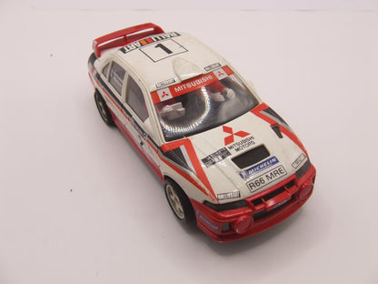 SCX Mitsubishi Lancer EVOIV #1 Mannisenmaki Makinen RalliART White on Red