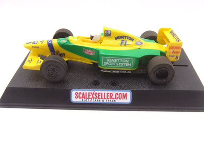 Scalextric C492(Type 2 limited run) Ford Benetton B193 Schumacher F1 Car White Helmet. 1/32 Slot Car