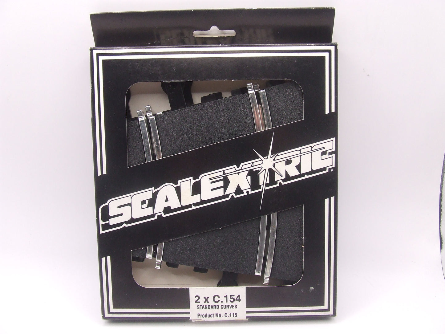 Scalextric classic track 2 x C.154 standard quarter curves. Ex shop stock new condition