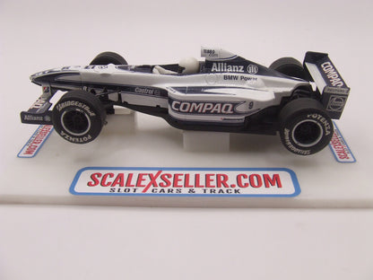 Scalextric C2264T2F1 Williams FW22 #9 BMW COMPAQ Dark Blue and White livery 1/32 scale slot car