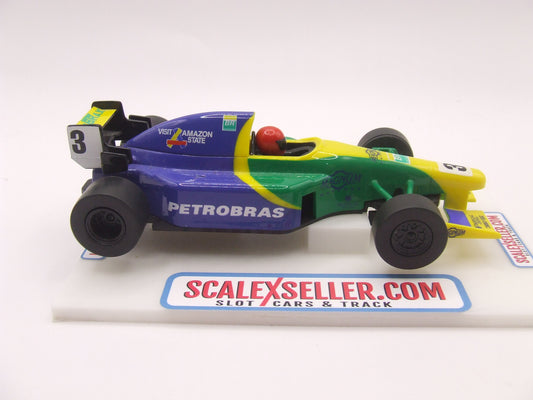 Scalextric C2460 Petrobras #3 F1 slot car Blue Yellow & Green livery 1/32 scale