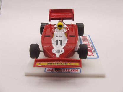 Scalextric Classic C136 Ferrari 312T3 F1 Car #11 Red on White livery 1/32 scale slot car