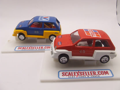 Scalextric MG Metro 6R4 twin pack C0215 Valvoline & C0214 Total liveries 1/32 scale slot cars