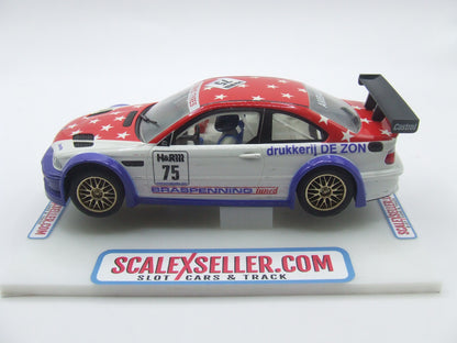 Ninco BMW M3 GTR Euro GT H&R#75 angle winder slot car 1/32 scale