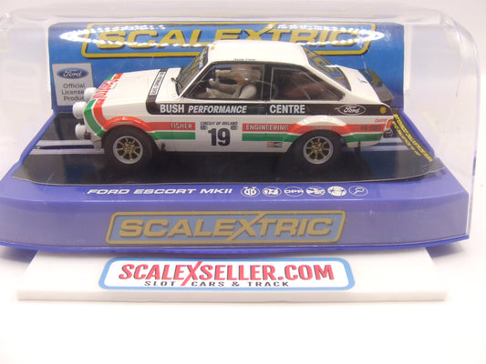 Ford Escort MKII Scalextric C3416 #19 Fisher Engineering 1/32 Scale Rally Car