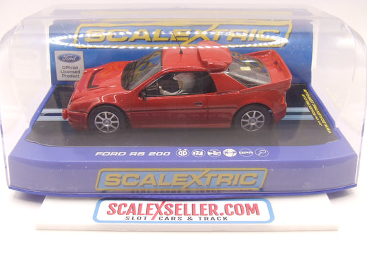 Ford RS200 Collector Centre C3319 Scalextric Slot Car Dark Red