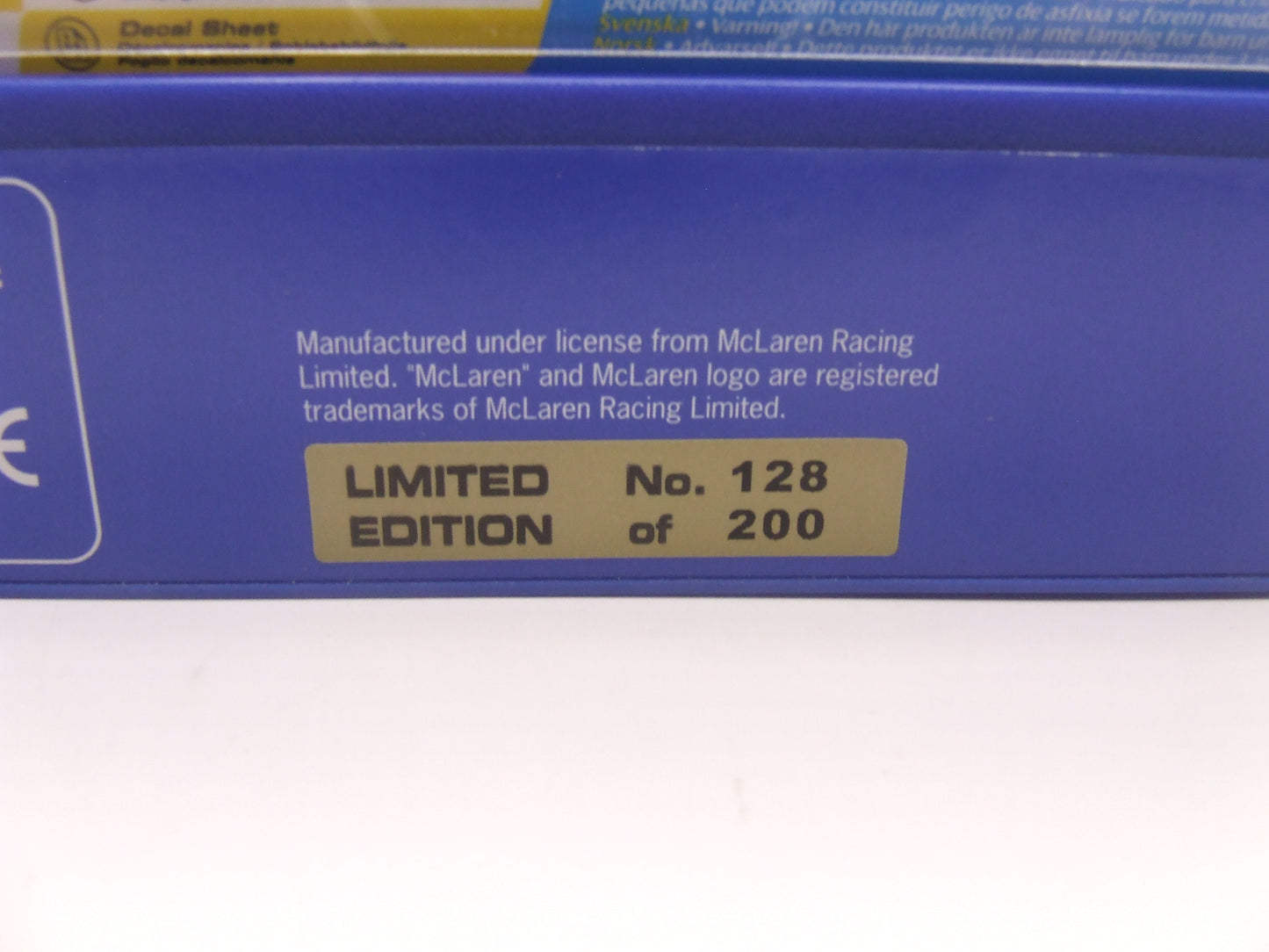 McLaren MP4-12c C3331 Scalextric Australian Club Car limited edition  N0. 128 of 200 21st Anniversary of the Club