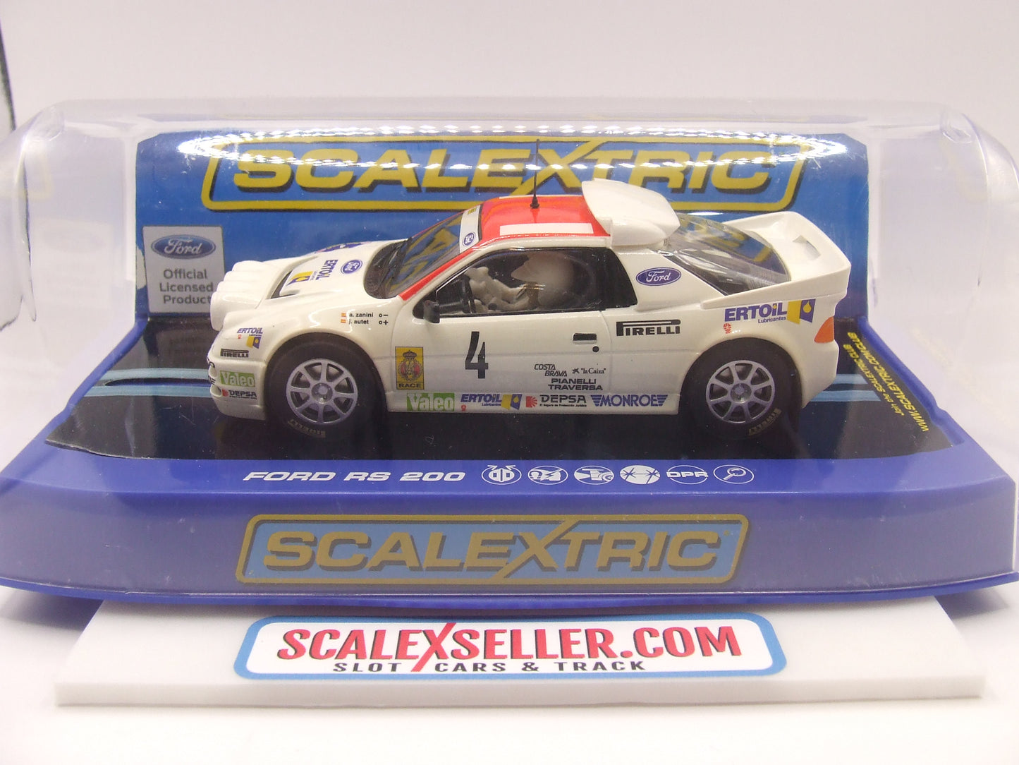 Ford RS200 No.4 Anonio Zanini Scalextric Rally slot car C3305