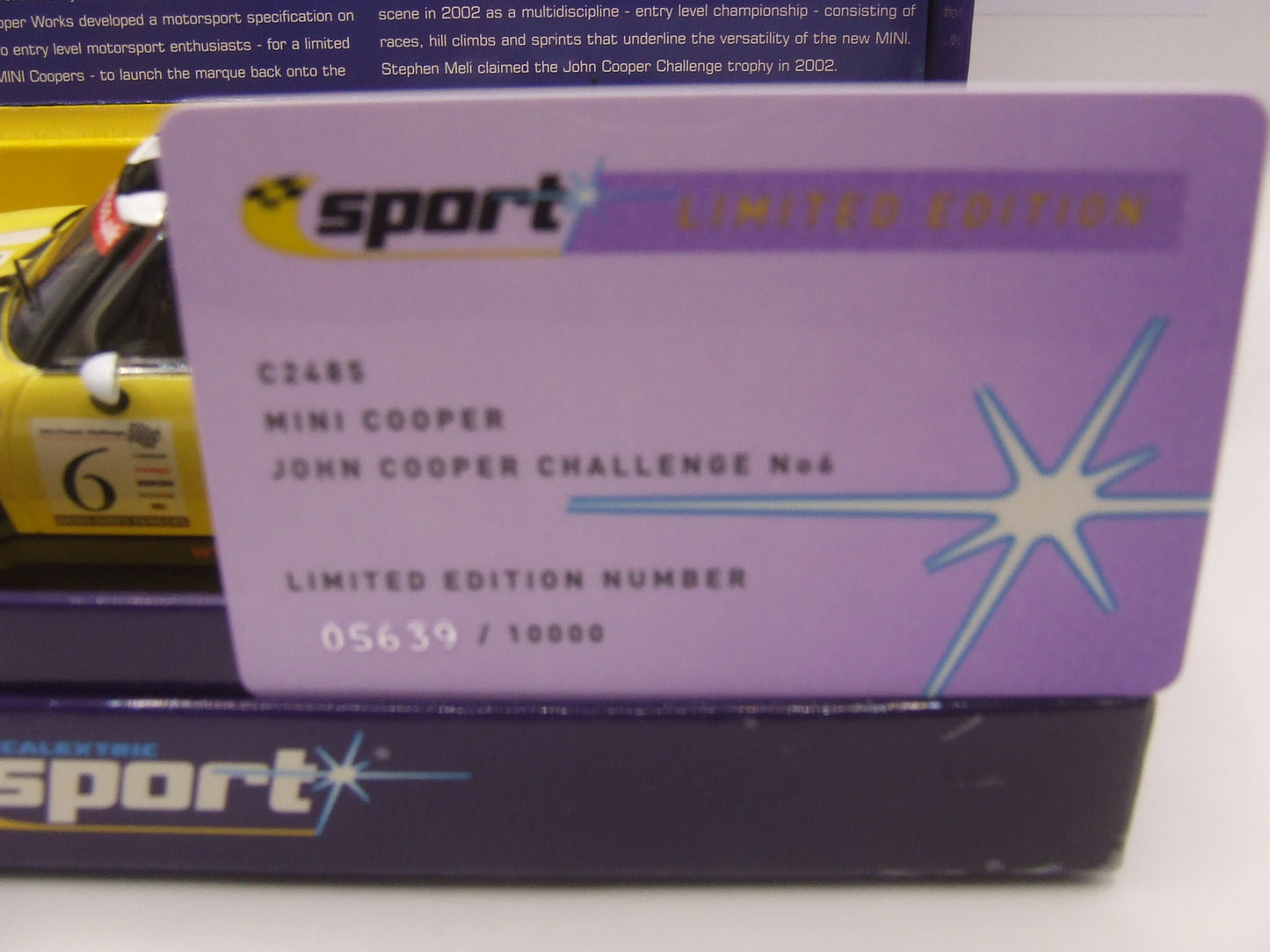 Scalextric Mini John Cooper Challenge #6  boxed C2485A