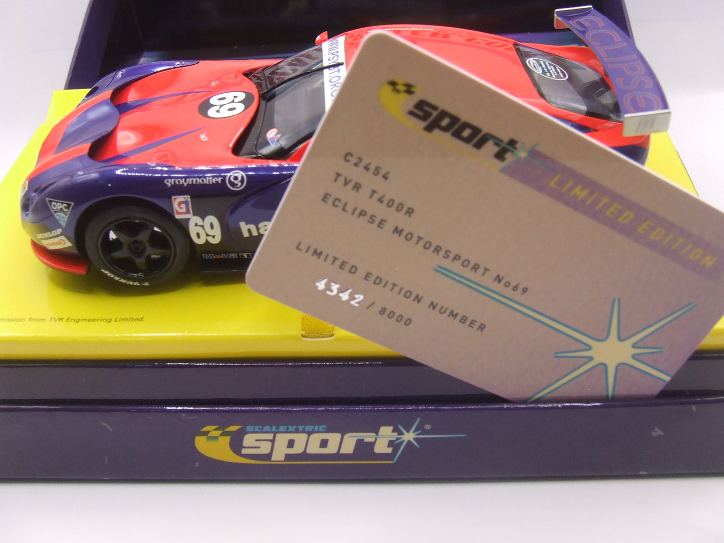 Scalextric TVR T400R Boxed limited edition C2454A Car 4342 0f 8000