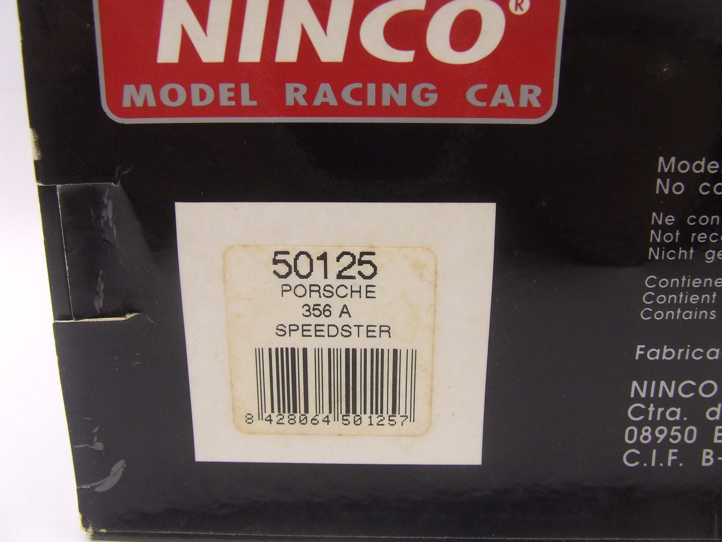 SLOT CAR NINCO 50125 PORSCHE 356-SPEEDSTER #356 White 1/32 scale
