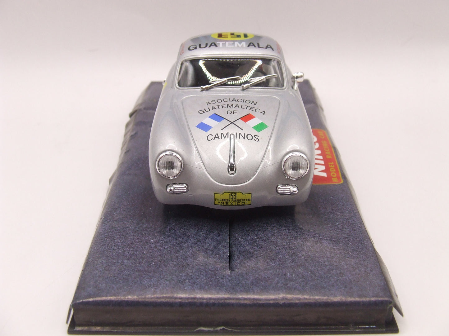 Ninco 50205 Porsche 356A Silver Coupe #153 Gutemala 1:32 scale slot car