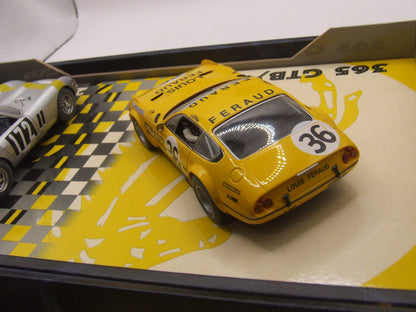 Fly Ferrari Yellow 365 GTB & Silver 250 GTO Team Ecurie Francorchamps Box Set 96096