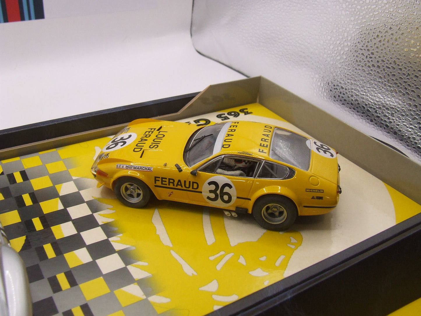 Fly Ferrari Yellow 365 GTB & Silver 250 GTO Team Ecurie Francorchamps Box Set 96096