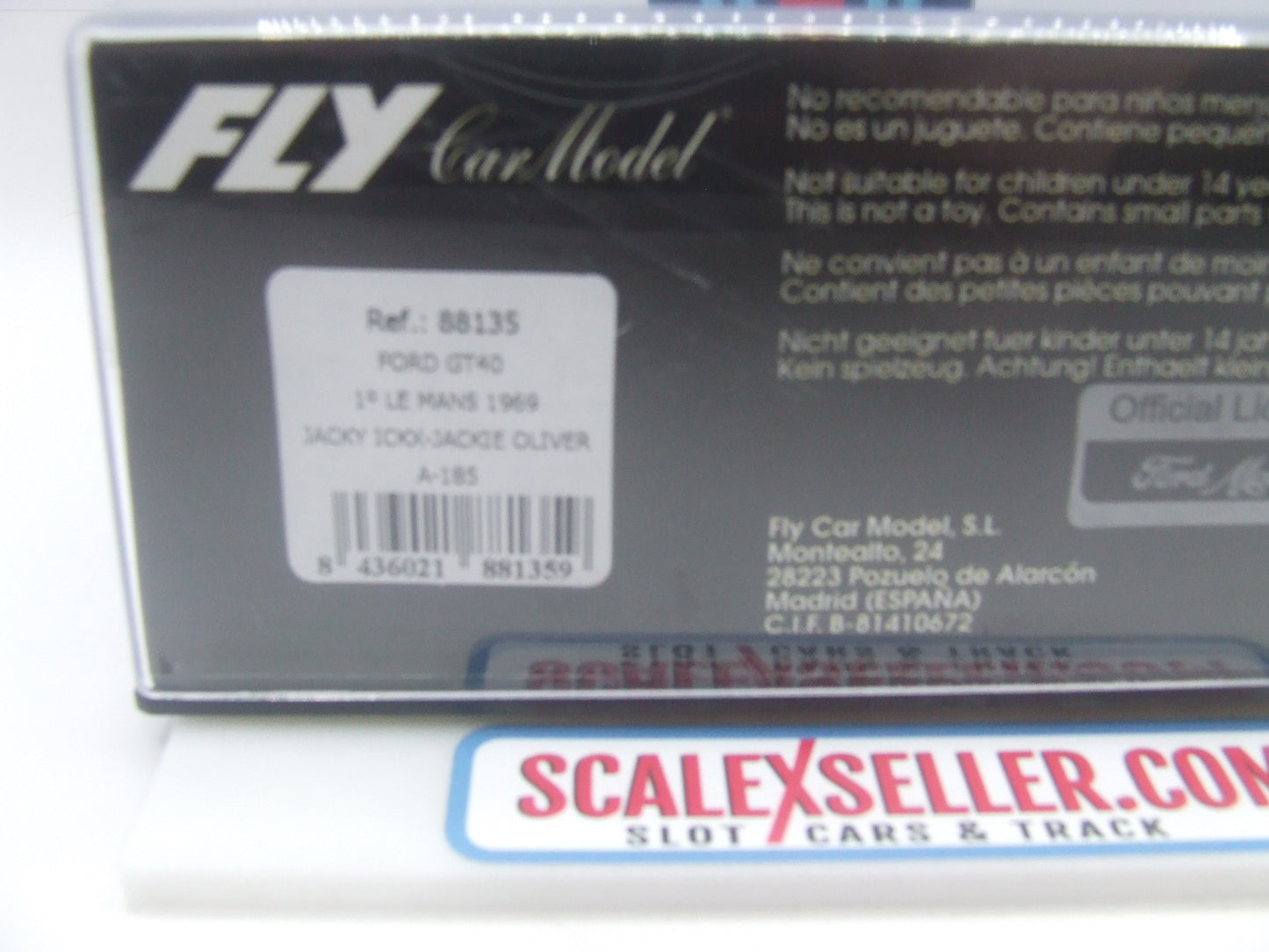A185 Fly Ford Gulf GT40 1st Place 24H Le Mans 1969 Jacky Ickx - Jackie Oliver 1:32 Slot Car