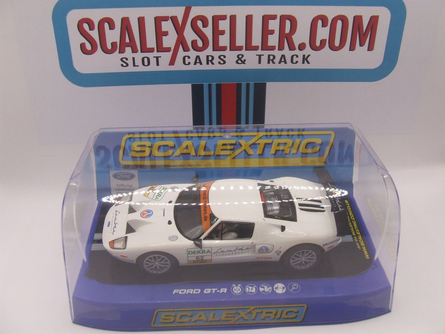 Scalextric C3290 Ford GT-R Lambda Racing No.62 White 1/32 slot car