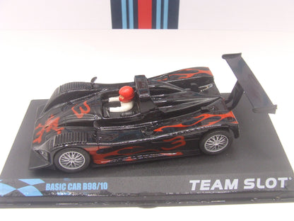 Team Slot Lola B98/10 #3 Metallic Black & Blue paint with flames graphics 1/32 slot car