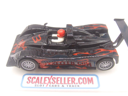 Team Slot Lola B98/10 #3 Metallic Black & Blue paint with flames graphics 1/32 slot car