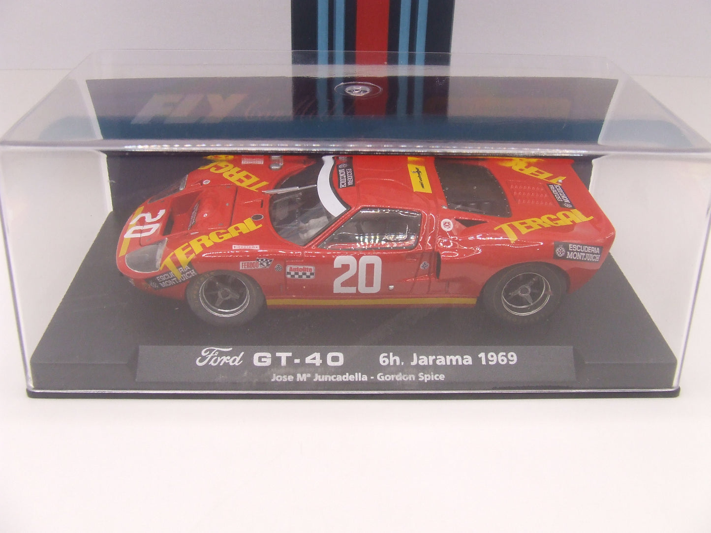Fly Car Model Ford GT-40 #20 "Tergal" – 6h Jarama 1969 – Juncadella/Spice – 1:32 Slot Car