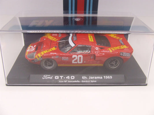 Fly Car Model Ford GT-40 #20 "Tergal" – 6h Jarama 1969 – Juncadella/Spice – 1:32 Slot Car