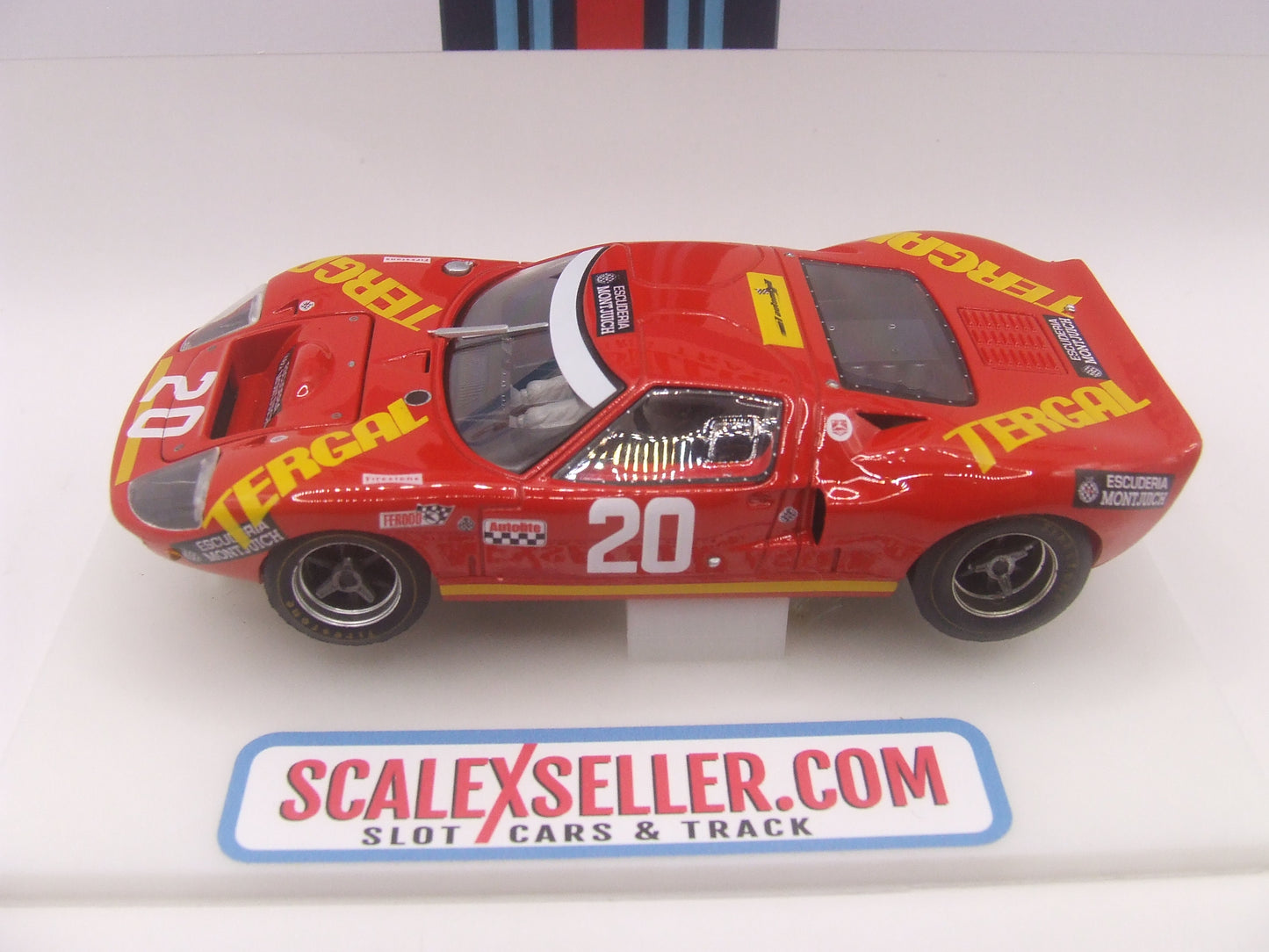 Fly Car Model Ford GT-40 #20 "Tergal" – 6h Jarama 1969 – Juncadella/Spice – 1:32 Slot Car