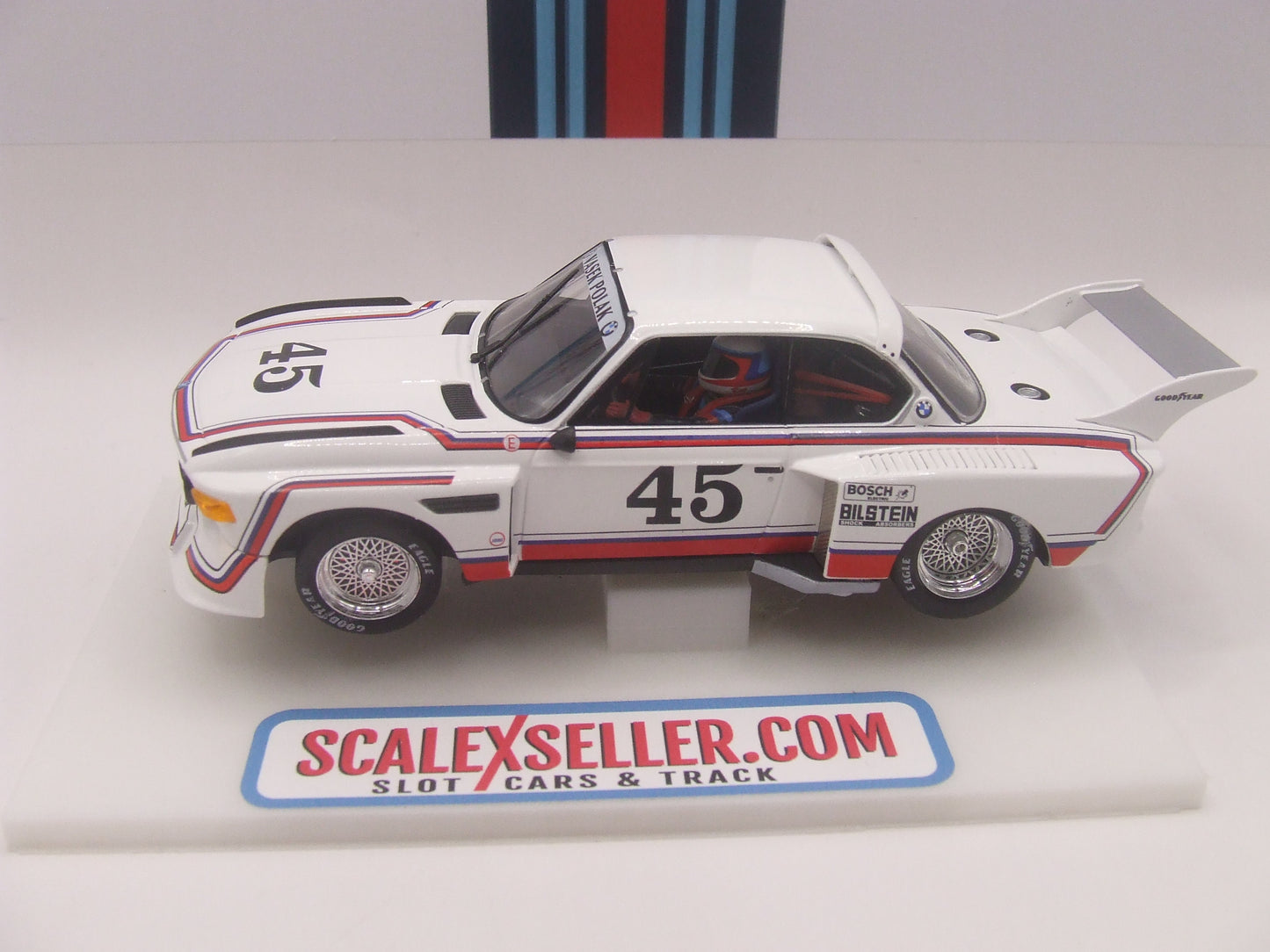 Fly Car Model BMW 3.5 CSL #45 "Vasek Polak" – Monterey Historic – Rug Cunningham – 1:32 Slot Car – MiniAuto Limited Edition 2004
