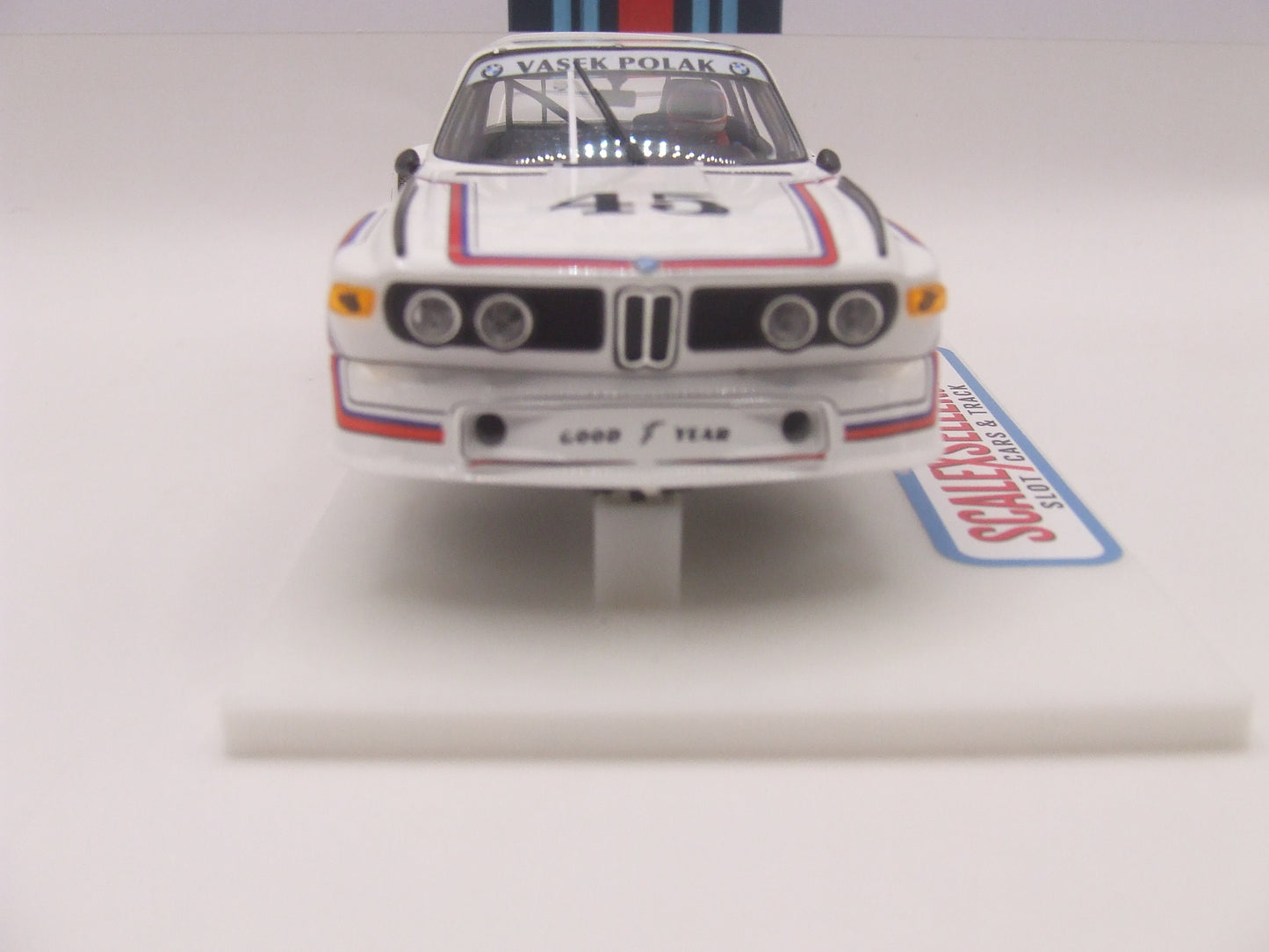 Fly Car Model BMW 3.5 CSL #45 "Vasek Polak" – Monterey Historic – Rug Cunningham – 1:32 Slot Car – MiniAuto Limited Edition 2004
