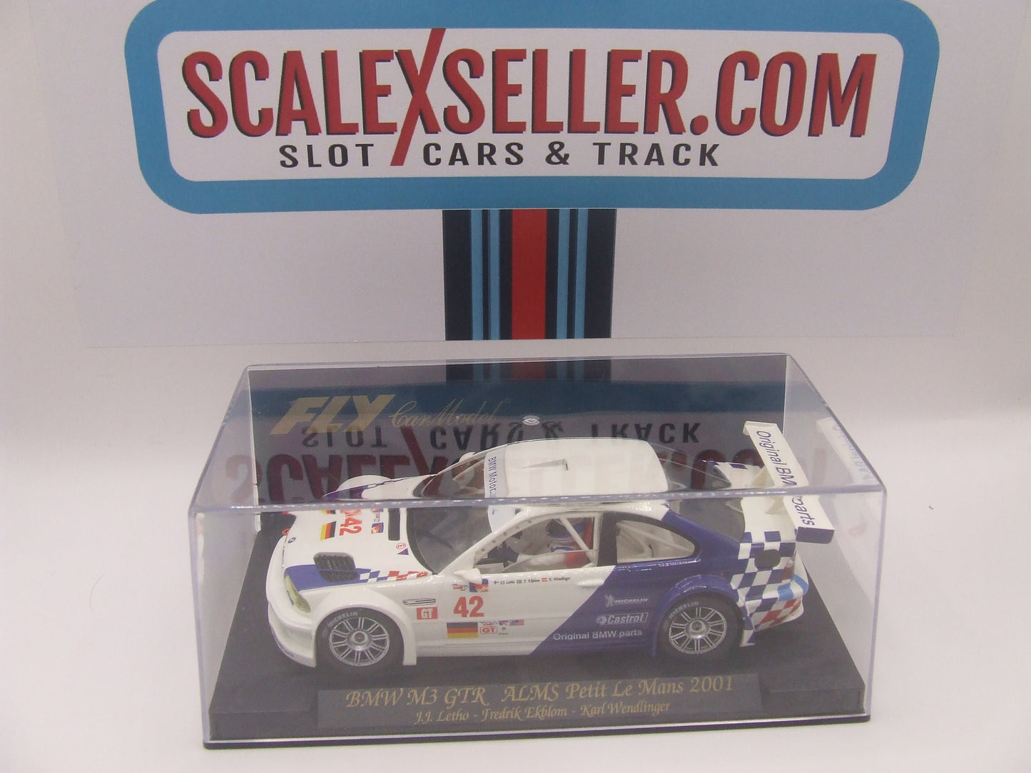 Fly Car Model BMW M3 GTR #42 "Original BMW Parts" – ALMS Petit Le Mans 2001 – Lehto/Ekblom/Wendlinger – 1:32 Slot Car