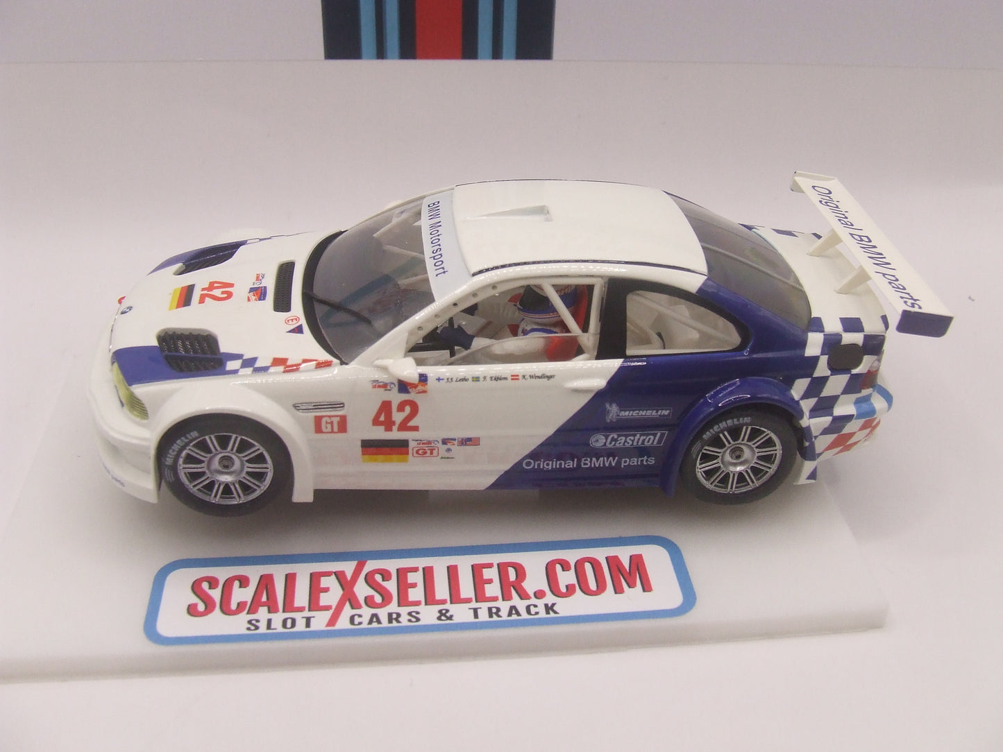 Fly Car Model BMW M3 GTR #42 "Original BMW Parts" – ALMS Petit Le Mans 2001 – Lehto/Ekblom/Wendlinger – 1:32 Slot Car