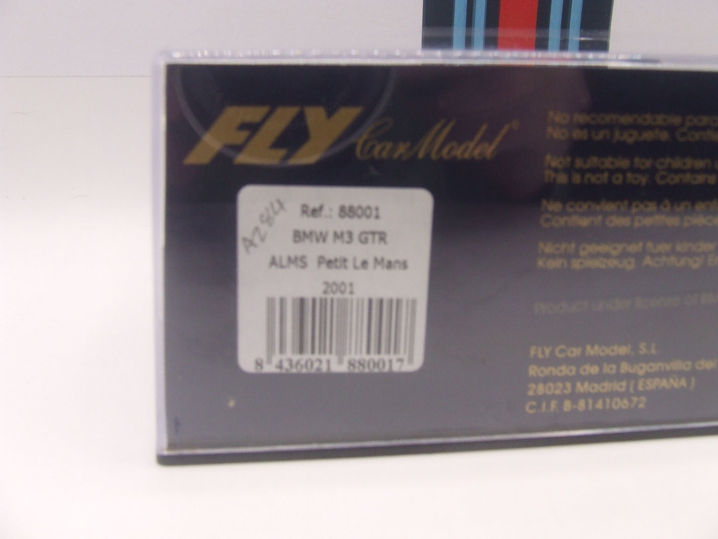 Fly Car Model BMW M3 GTR #42 "Original BMW Parts" – ALMS Petit Le Mans 2001 – Lehto/Ekblom/Wendlinger – 1:32 Slot Car