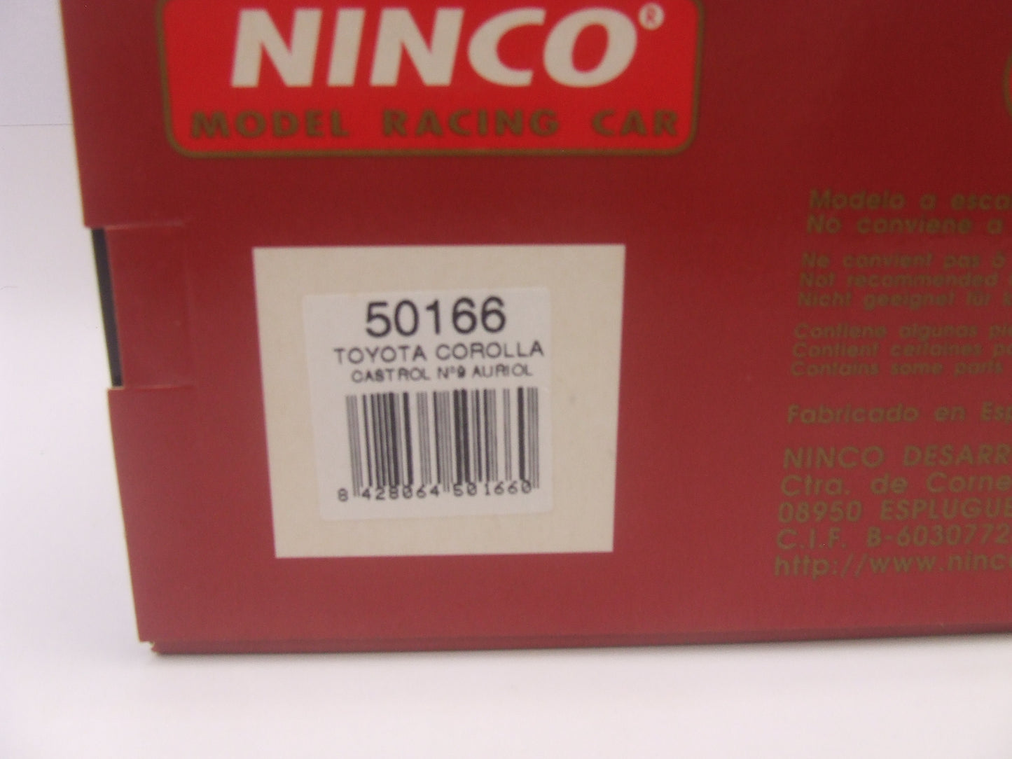 Ninco Toyota Corolla WRC "Castrol" #9 – Didier Auriol/Denis Giraudet – NIB – Ref. 50166