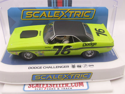 Scalextric Dodge Challenger T/A "Sam Posey" #76 – 1970 Trans-Am Series – 1:32 Slot Car C4164