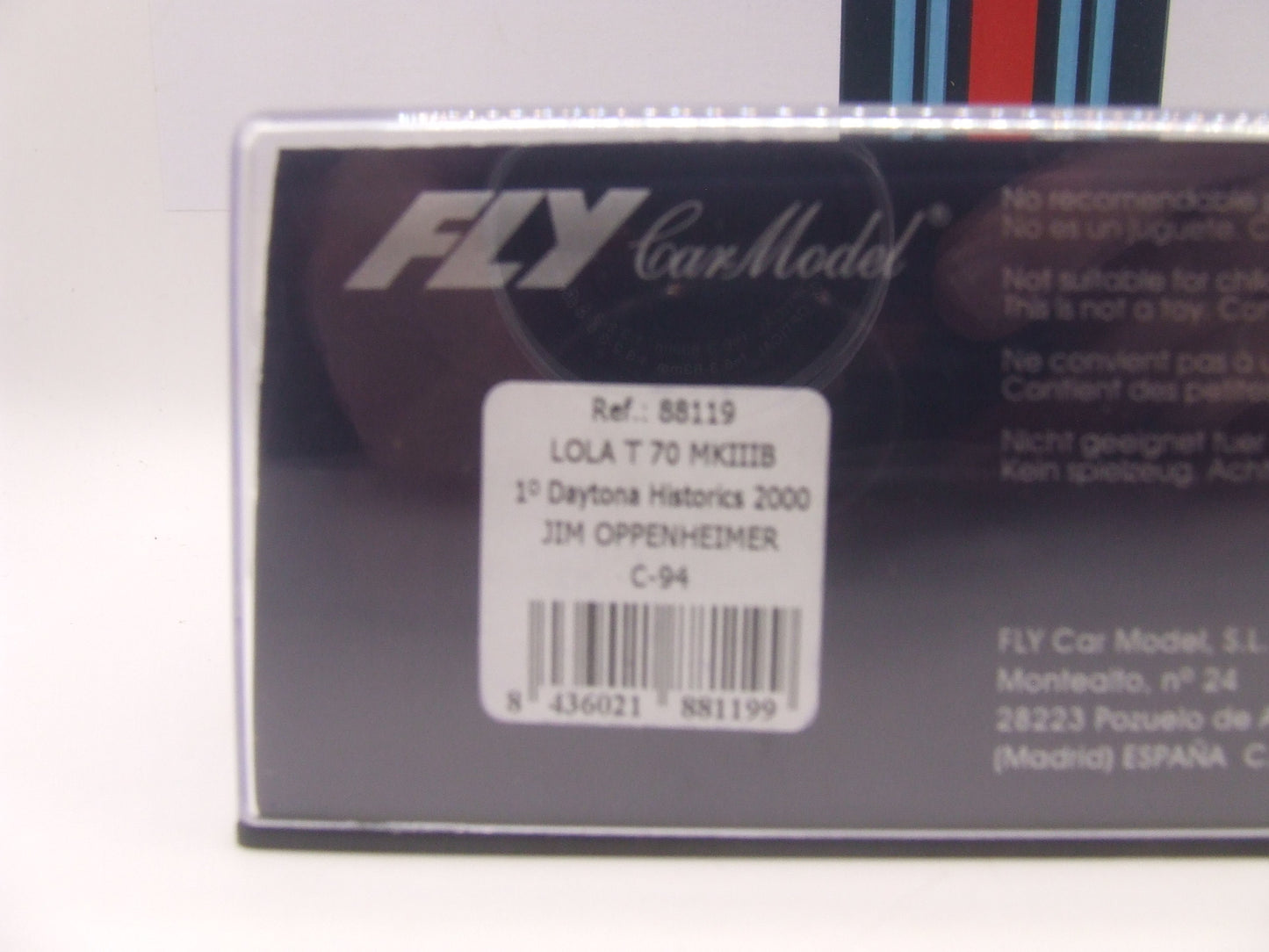 FLY Lola T70 MkIIIB "1st Daytona Historics 2000" #33 – Jim Oppenheimer – NIB – Ref. 88119