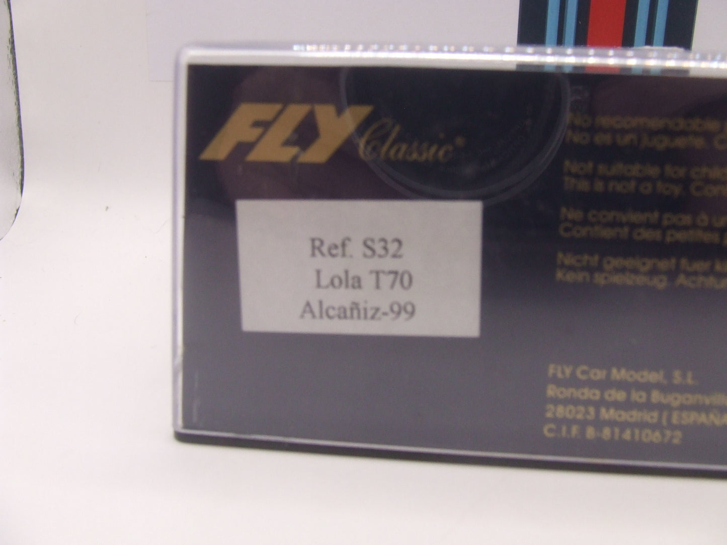 FLY Lola T70 MkIIIB "Alcañiz 1999" #27 – Silver – NIB – Ref. S32