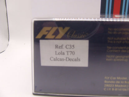 FLY Lola T70 MkIIIB "Calcas-Decals" – Red, Apply-Your-Own Livery – NIB – Ref. C35