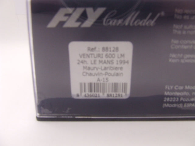 FLY Venturi 600 LM 1:32 Slot Car – "Arman" Art Car #30 – 24 Hours of Le Mans 1994 – NIB Secondhand