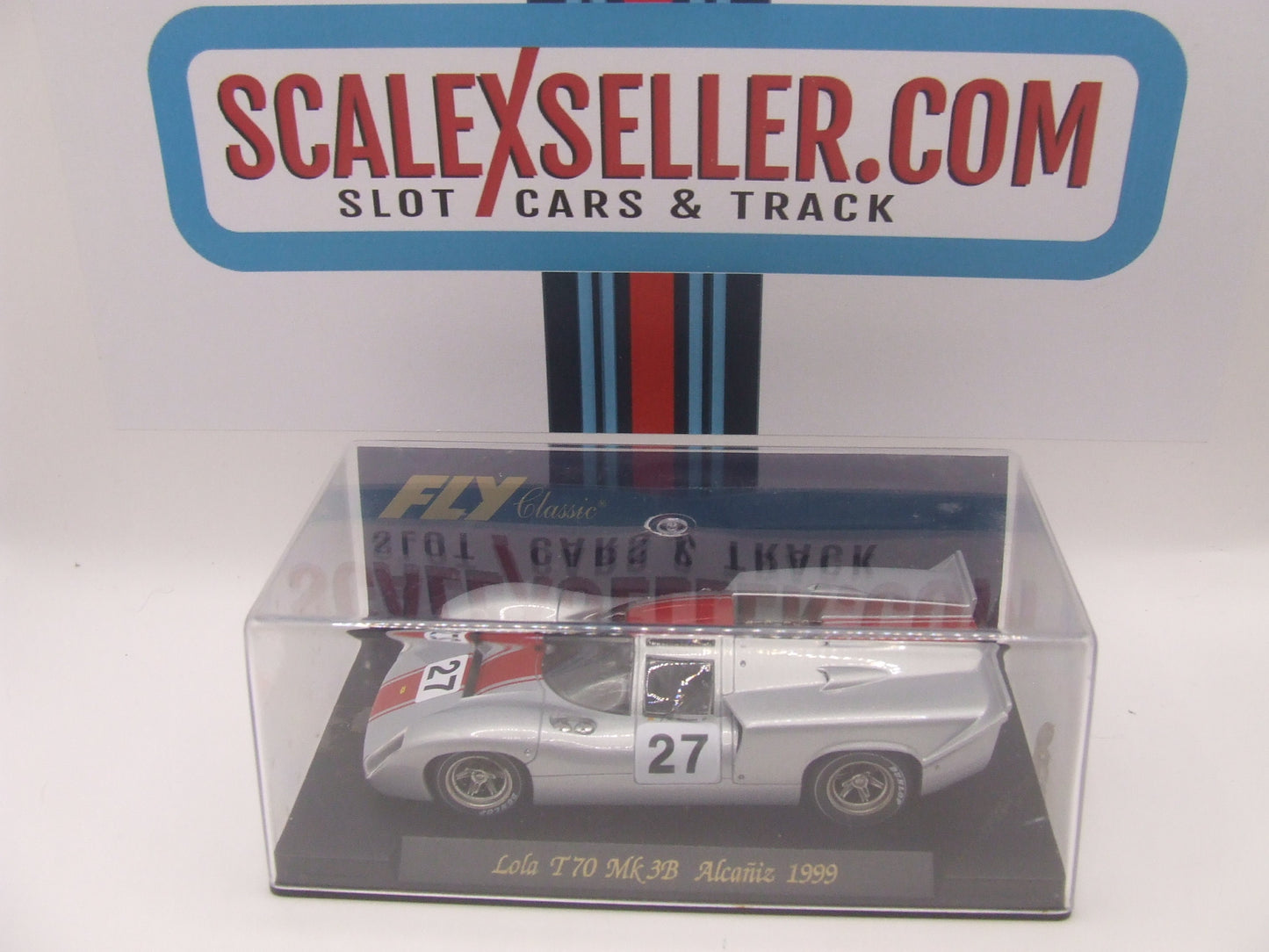 FLY Lola T70 MkIIIB "Alcañiz 1999" #27 – Silver – NIB – Ref. S32