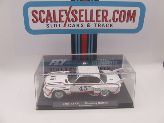 Fly Car Model BMW 3.5 CSL #45 "Vasek Polak" – Monterey Historic – Rug Cunningham – 1:32 Slot Car – MiniAuto Limited Edition 2004