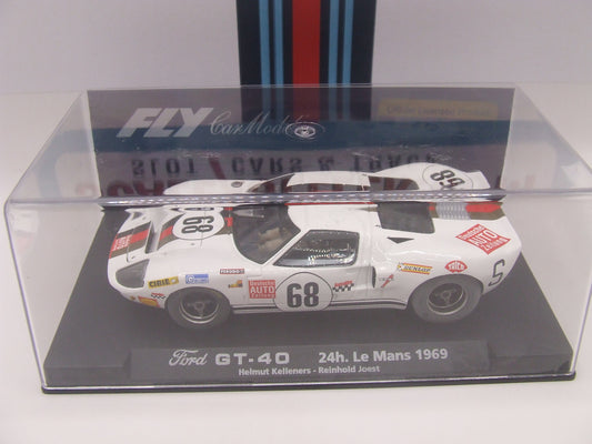 Fly Car Model Ford GT-40 #68 "Deutsche Auto Zeitung" – 24h Le Mans 1969 – Kelleners/Joest – 1:32 Slot Car