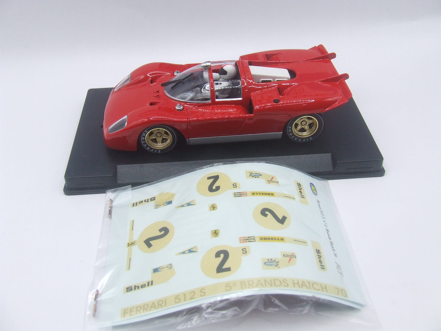 Fly C4 Ferrari 512s Spyder Two versions decals V1 #2 Amon-Merzario V2 #55 Surtees-Vaccarella 1/32 slot car