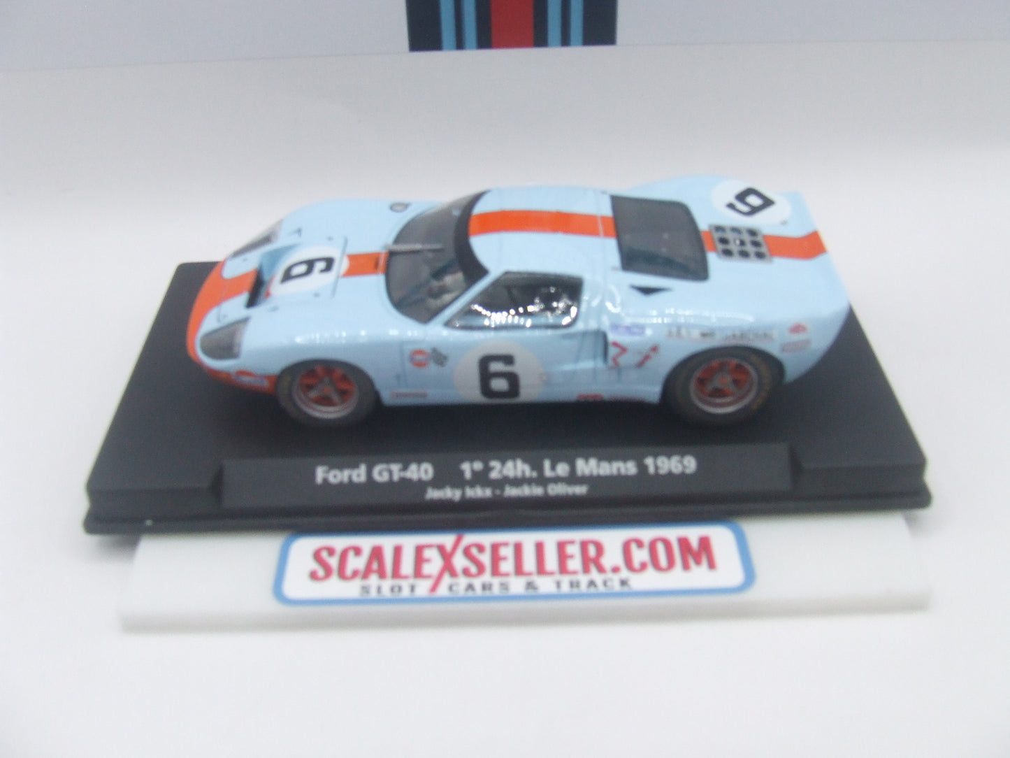 A185 Fly Ford Gulf GT40 1st Place 24H Le Mans 1969 Jacky Ickx - Jackie Oliver 1:32 Slot Car