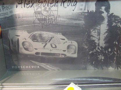 W02 GB Track by Fly Campeones Porsche 917K w/Alex Soler Roig Diecast Figure, #70 1:32 Slot Car