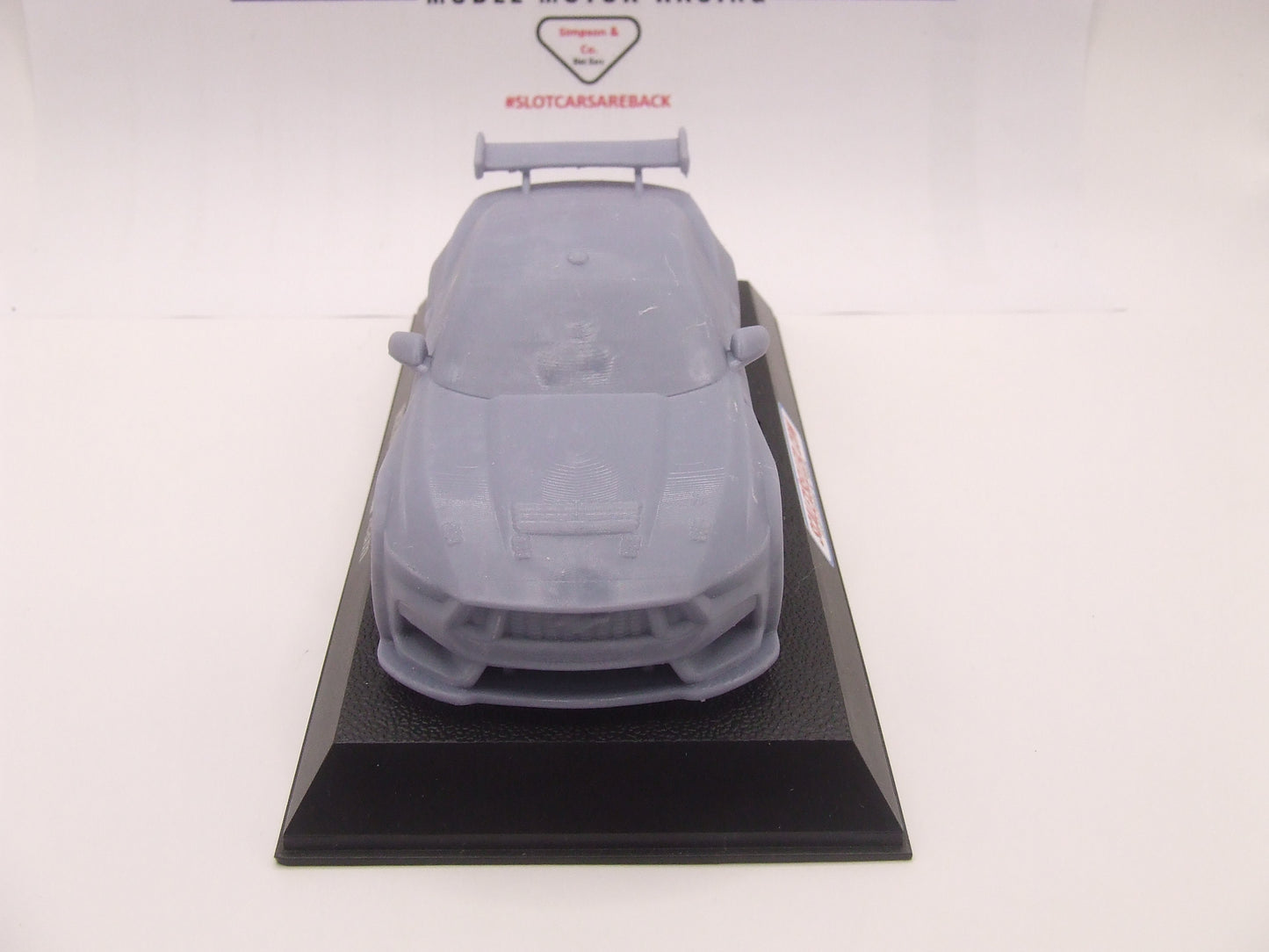 Ford Mustang 3D printed Supercar body 1/32 scale solid windows