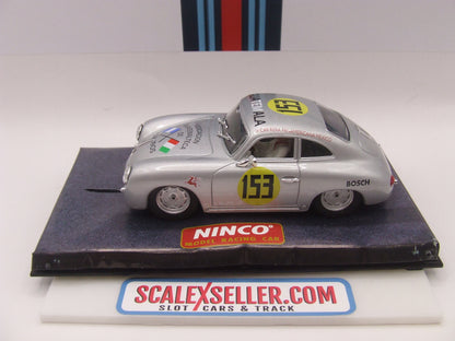Ninco 50205 Porsche 356A Silver Coupe #153 Gutemala 1:32 scale slot car