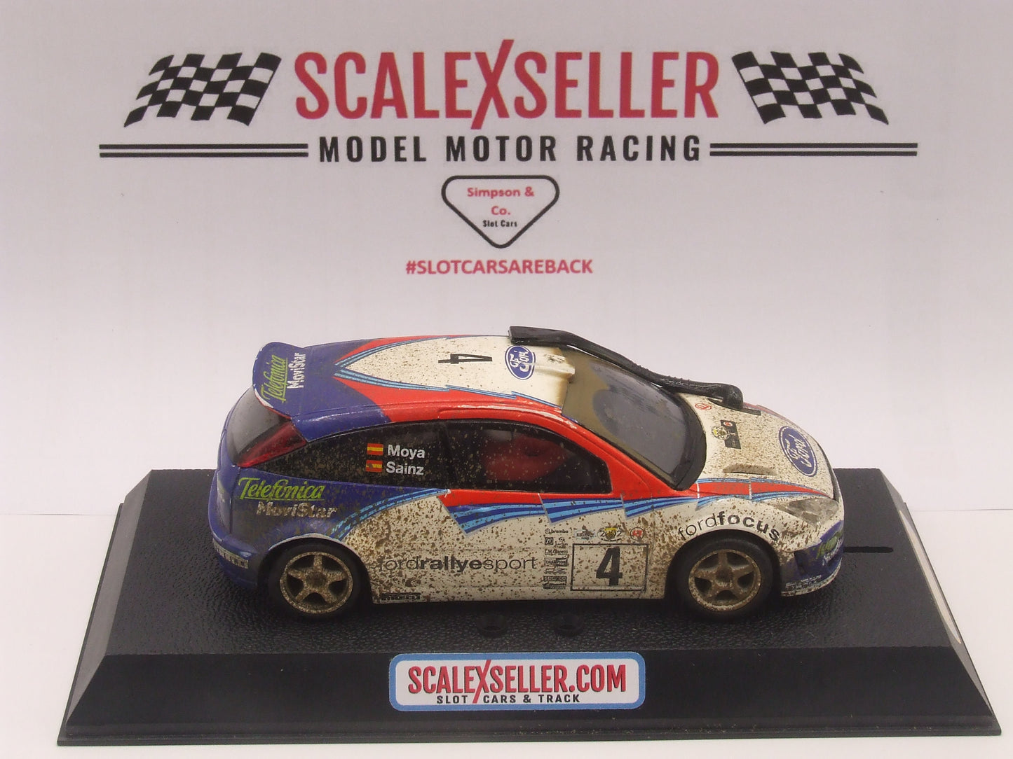 SCX Ford Focus WRC #4 Mud Paint with Snorkel Sainz Moya