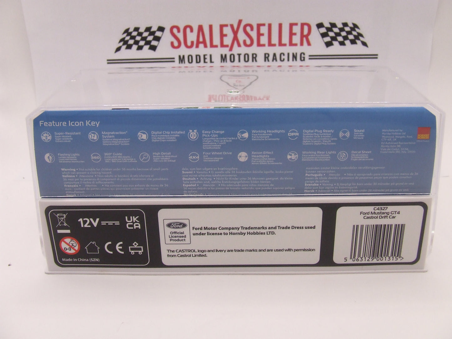 Scalextric Ford Mustang GT4 Castrol Drift Car C4327 New in Box (NIB)