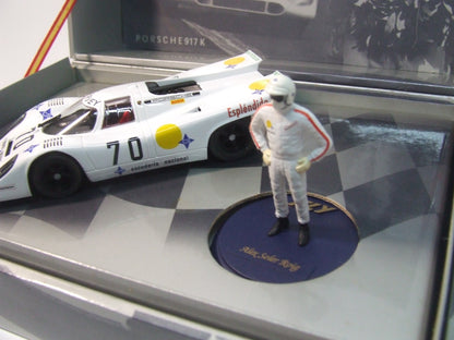 W02 GB Track by Fly Campeones Porsche 917K w/Alex Soler Roig Diecast Figure, #70 1:32 Slot Car